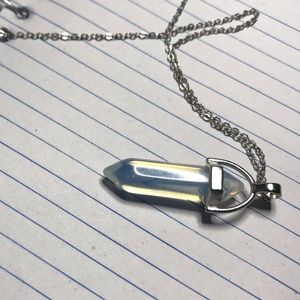 Cloudy stone necklace.